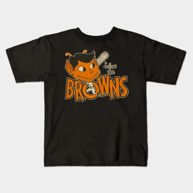 Defunct St Louis Browns Baseball Team Kids T-Shirt by Defunctland